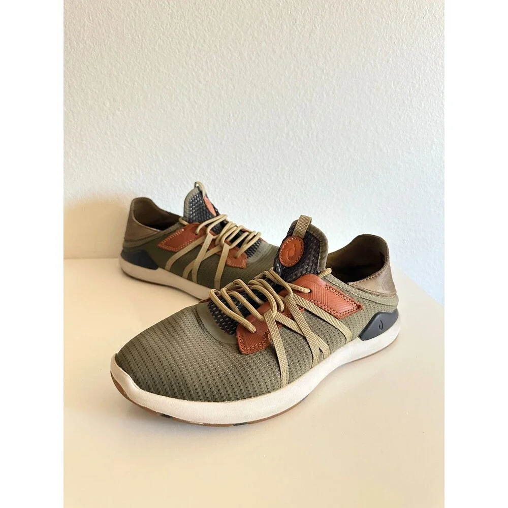 Olukai Mio Li Hunter Green Lava Rock Lightweight Shoes Sneakers Men’s US 9 EU 42